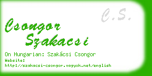 csongor szakacsi business card